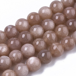 Natural Sunstone Beads Strands, Grade A+, Round, 6mm, Hole: 0.8~0.9mm, about 31~32pcs/Strand,  7.28 inch~7.67 inch(18.5cm~19.5cm)(X-G-N327-01A-03)