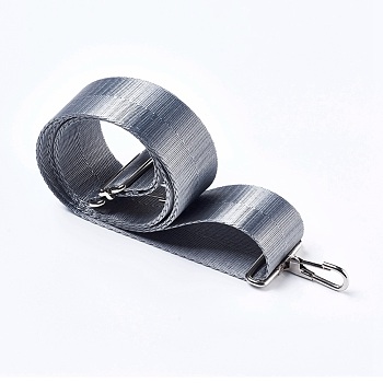 Fashion Women Nylon Handbag Belt Straps, Length Adjustable Bag Strap Single Shoulder Belts, Dark Gray, 740~1500x40x1mm