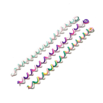 Polymer Clay Hair Styling Braider Chip, Twist Barrette Spiral Spin Hair Braider Tool, for Girls Women, Mixed Color, 205~220x3.5mm