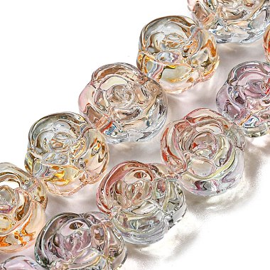 Misty Rose Flower Glass Beads