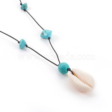 Natural & Synthetic Mixed Gemstone Necklaces(NJEW-JN02288-M)-3