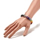 Natural Lava Rock Round Beads Stretch Bracelet(BJEW-JB07455)-3
