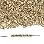 TOHO 11/0 Demi Round Beads, Japanese Seed Beads, (PF558) PermaFinish Silver Metallic, 11/0, 2.2x0.9mm, Hole: 0.8mm, about 1733pcs/10g(X-SEED-DR11-PF558)