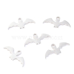 Non-Tarnish 304 Stainless Steel Pendants, Laser Cut, for Halloween, Bat, Stainless Steel Color, 16x7.5x1.1mm, Hole: 1.4mm(STAS-O142-34P)