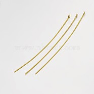 Brass Eye Pin, Golden, 81mm, Hole: 2mm, Pin: 0.8mm, about 1500pcs/500g(KK-E647-22G-81mm)