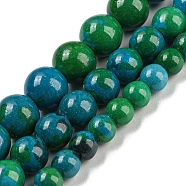 Synthetic Chrysocolla Beads Strands, Dyed, Round, 6mm, Hole: 0.8mm,14.76'(37.5 cm), about: 66 pcs/Strand(G-L529-B01-6mm)