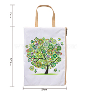 DIY Seasonal Theme Tree Pattern Zipper Handbag Diamond Painting Kits, Including Resin Rhinestones, Pen, Tray & Glue Clay, Spring, 325x240mm(DIAM-PW0004-140A)