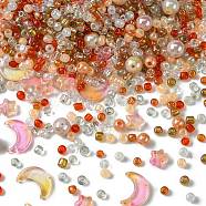 DIY Beads Jewelry Making Finding Kit, Including Glass & Seed & Acrylic Beads, Mixed Color, 4mm(DIY-YW0008-65)