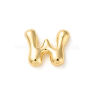 Brass Pendants, Real 18K Gold Plated, Letter W, 22x21x7mm, Hole: 3x2.5mm(KK-P262-01G-W)