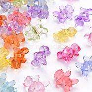 Transparent Acrylic Beads, Bear, Mixed Color, 16x13x8.5mm, Hole: 2mm, about 700pcs/500g(TACR-S154-49B)