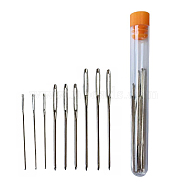 Stainless Steel Sewing Needles, Dark Orange, 52~70mm, 3 sizes, 3pcs/size, 9pcs/bottle(SENE-PW0002-040)