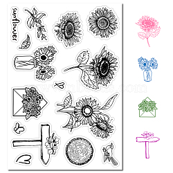 Custom PVC Plastic Clear Stamps, for DIY Scrapbooking, Photo Album Decorative, Cards Making, Stamp Sheets, Film Frame, Flower, 160x110x3mm(DIY-WH0439-0081)