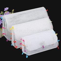 DIY Rectangle-shaped Plastic Mesh Canvas Sheet, for Knitting Bag Crochet Projects Accessories, White, 415x455x1.5mm(PURS-PW0001-603B)