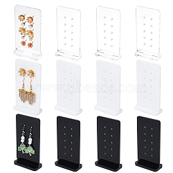 Elite 12 Sets 3 Colors 10-Hole Acrylic Vertical Earring Display Stands, Rectangle Jewelry Organizer Holder for Earring Storage, Mixed Color, Finish Product: 4.9x2.45x9.4cm, about 4 sets/color(EDIS-PH0001-76)
