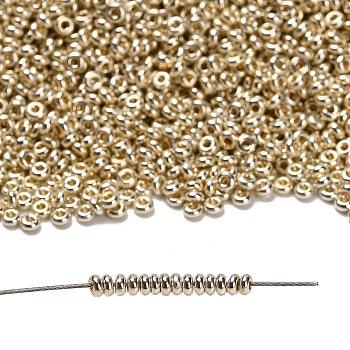TOHO 11/0 Demi Round Beads, Japanese Seed Beads, (PF558) PermaFinish Silver Metallic, 11/0, 2.2x0.9mm, Hole: 0.8mm, about 1733pcs/10g