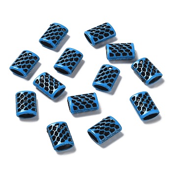 Opaque Acrylic Beads, Craft Style, Rectangle, Dodger Blue, 15x11x5.5mm, Hole: 3x7.5mm, about 1250pcs/500g