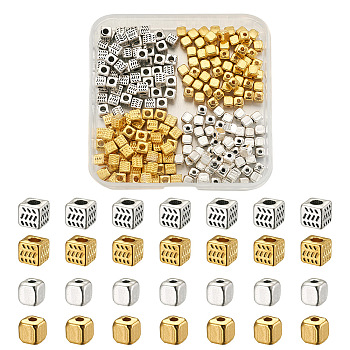 240Pcs 4 Style Tibetan Style Alloy Spacer Beads, Lead Free & Cadmium Free, Mixed Color, 60pcs/style