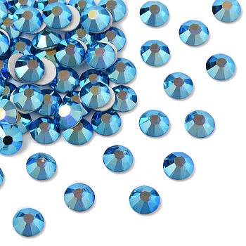 Preciosa&reg MAXIMA Crystal No Hotfix Flatback Stones, Czech Crystal, Dura Foiling, Round(438 11 615 Chaton Rose), 60310 200 Capri Blue AB, SS16(3.8~4mm)