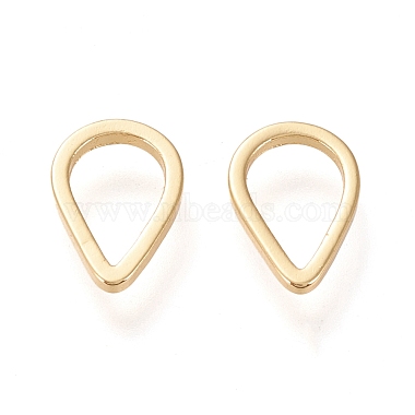 Real 20K Gold Plated Teardrop Brass Linking Rings