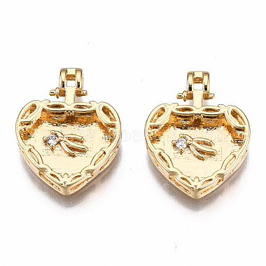 Brass Micro Pave Clear Cubic Zirconia Pendants(KK-Q277-025-NF)-2