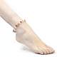 Natural Rutilated Quartz Chip Beads Anklets(AJEW-AN00229-01)-4