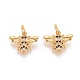 Brass Micro Pave Cubic Zirconia Pendants(X-RB-I077-20G-RS)-2