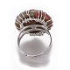 Adjustable Natural & Synthetic Mixed Stone Finger Rings(RJEW-L090-A)-4