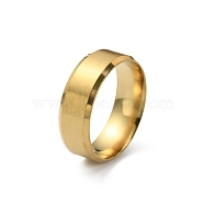 201 Stainless Steel Plain Band Ring for Men Women, Matte Gold Color, Size 11, Inner Diameter: 21.32mm(RJEW-WH0010-06G-MG)