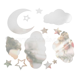 Custom Acrylic Wall Stickers, for Home Living Room Bedroom Decoration, Cloud & Star & Moon, Cloud, 400x420mm(DIY-WH0249-048)