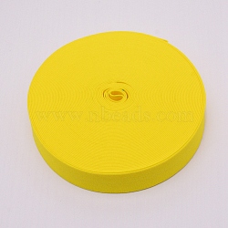 Ultra Wide Thick Flat Elastic Band, Webbing Garment Sewing Accessories, Yellow, 40mm(EC-WH0016-B-S009)