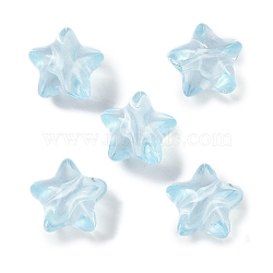 Transparent Acrylic Beads, Star, Pale Turquoise, 11.5x10mm, Hole: 2mm(TACR-U008-04C)