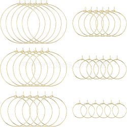 304 Stainless Steel Wine Glass Charms Rings, Hoop Earring Findings, DIY Material for Basketball Wives Hoop Earrings, Golden, 74x72x17mm, 60pcs/box(STAS-UN0001-72G)