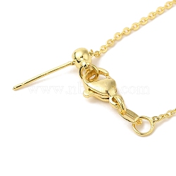 Brass Cable Chain Adjustable Slider Necklaces, Real 18K Gold Plated, 18.31 inch(46.5cm)(X-NJEW-B119-09G)