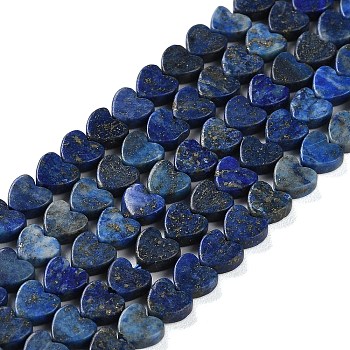 Dyed Natural Lapis Lazuli Beads Strands, Heart, 6x6x3mm, Hole: 1mm, about 69~71pcs/strand, 14.57''~14.96''(37~38cm)