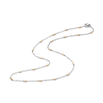 304 Stainless Steel Satellite Chain Necklace for Men Women, Golden & Stainless Steel Color, 17.87 inch(45.4cm)
