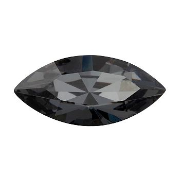 Preciosa&reg MAXIMA Crystal Fancy Stones, Czech Crystal, 435 14 615 Navette(Horse Eye), Aluminium Layer, 00030 260 NightFall, 8x4mm