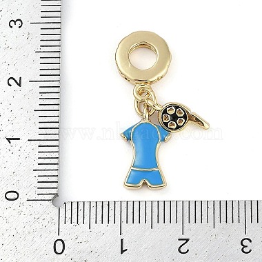 Rack Plating Brass Enamel European Dangle Charms(KK-P287-31B-G)-3