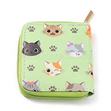 Cute Cat PU Leather Zipper Wallets(ANIM-PW0002-25B)-2