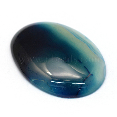 Oval Dyed Natural Striped Agate/Banded Agate Cabochons(G-R349-30x40-11)-2