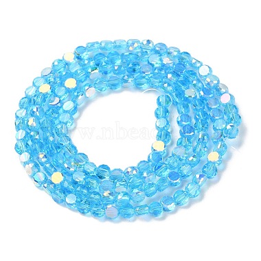 transparentes perles de verre de galvanoplastie brins(GLAA-Q099-A01-04)-2