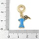 Rack Plating Brass Enamel European Dangle Charms(KK-P287-31B-G)-3