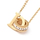 Crystal Rhinestone Initial Letter D & O Pendant Necklace(NJEW-A004-16G)-1