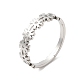 Non-Tarnish 304 Stainless Steel Flower Adjustable Ring for Women(RJEW-M149-37P)-3