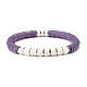 Handmade Polymer Clay Heishi Beads Stretch Bracelet for Women(BJEW-JB07526)-1