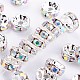 Brass Grade A Rhinestone Spacer Beads(RSB038NF-02)-1