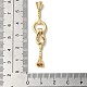 Rack Plating Brass Micro Pave Clear Cubic Zirconia Fold Over Clasps(KK-E084-12G)-3