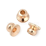 Brass Bead Caps, Lead Free, Long-Lasting Plated, Rack Plating, Light Gold, 4x3mm, Hole: 1.5mm(KK-H202-03KCG)