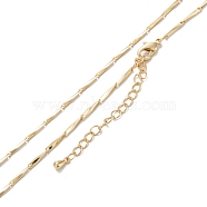 Brass Bar Link Chain Necklaces, Long-Lasting Plated, Real 18K Gold Plated, 15.94 inch(40.5cm)(NJEW-K123-01G)