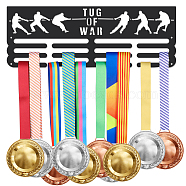 Sports Theme Iron Medal Hanger Holder Display Wall Rack, with Screws, Tug of War Pattern, 150x400mm(ODIS-WH0021-662)