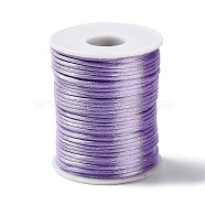 45M Polyester Cord, Satin Rattail Cord, for DIY Chinese Knot Making, Lilac, 1.5mm, about 49.21 Yards(45m)/pc(OCOR-Z004-01F)